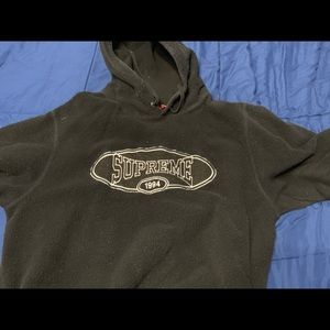 Supreme reverse fleece hooded sweatshirt
